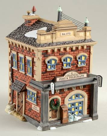 New England Village Colonial Post & Telegraph - Boxed