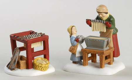 New England Village Making The Christmas Candles - Boxed