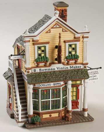 New England Village Benjamin Bowman Violin Maker - Boxed