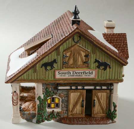 New England Village South Deerfield Livery Stable - Boxed