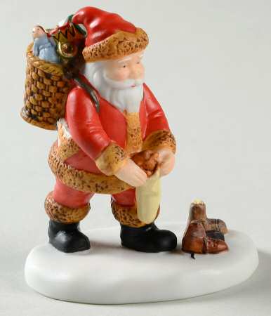 New England Village Santa Visits New England - With Box 235
