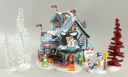 North Pole Village Frosty's Christmas Weather Station - Boxed