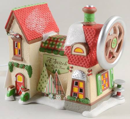 North Pole Village A Stitch In Yule Time - Boxed