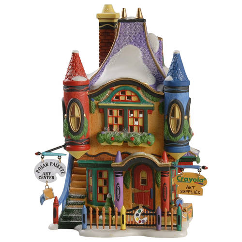 North Pole Village Crayola Polar Palette Art Center - With Box