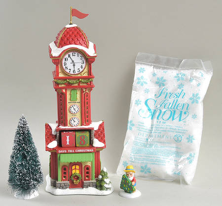 North Pole Village Christmas Countdown Tower-Set Of 4 - Boxed