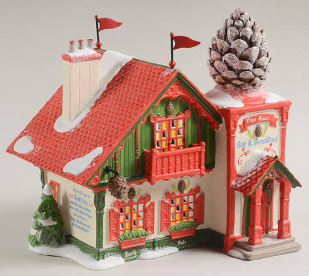 North Pole Village Pine Cone Bed And Breakfast - Boxed