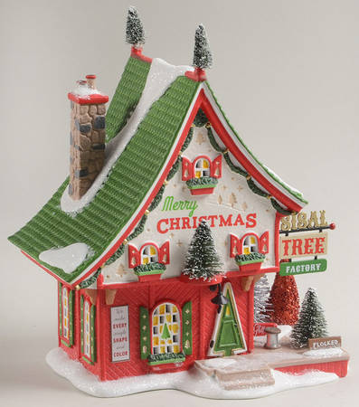 North Pole Village Sisal Tree Factory - Boxed