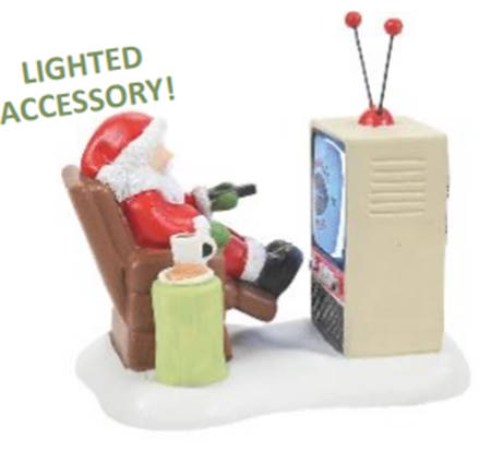 North Pole Village Santa  At The Man Cave - With Box Bx641