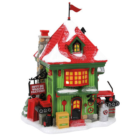 North Pole Village 56 Wagon Factory - Boxed