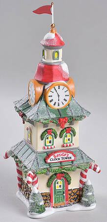 North Pole Village North Pole Clock Tower - Bx393 With Box