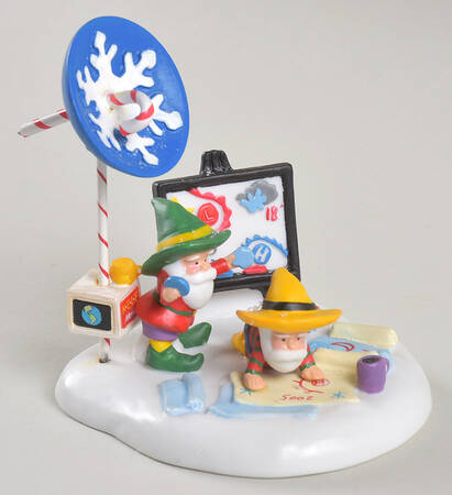 North Pole Village Santa's Flight Planning Team - With Box