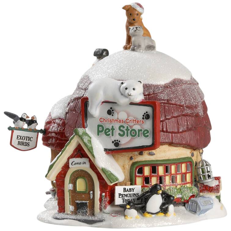 North Pole Village Christmas Critters Pet Store - Boxed
