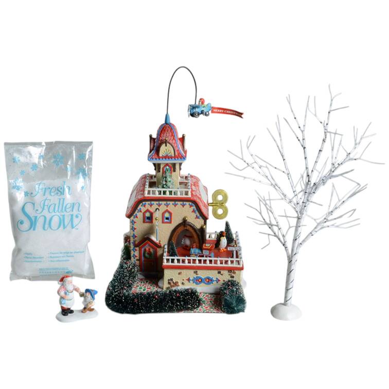 North Pole Village Checking It Twice Wind-Up Toys - Boxed