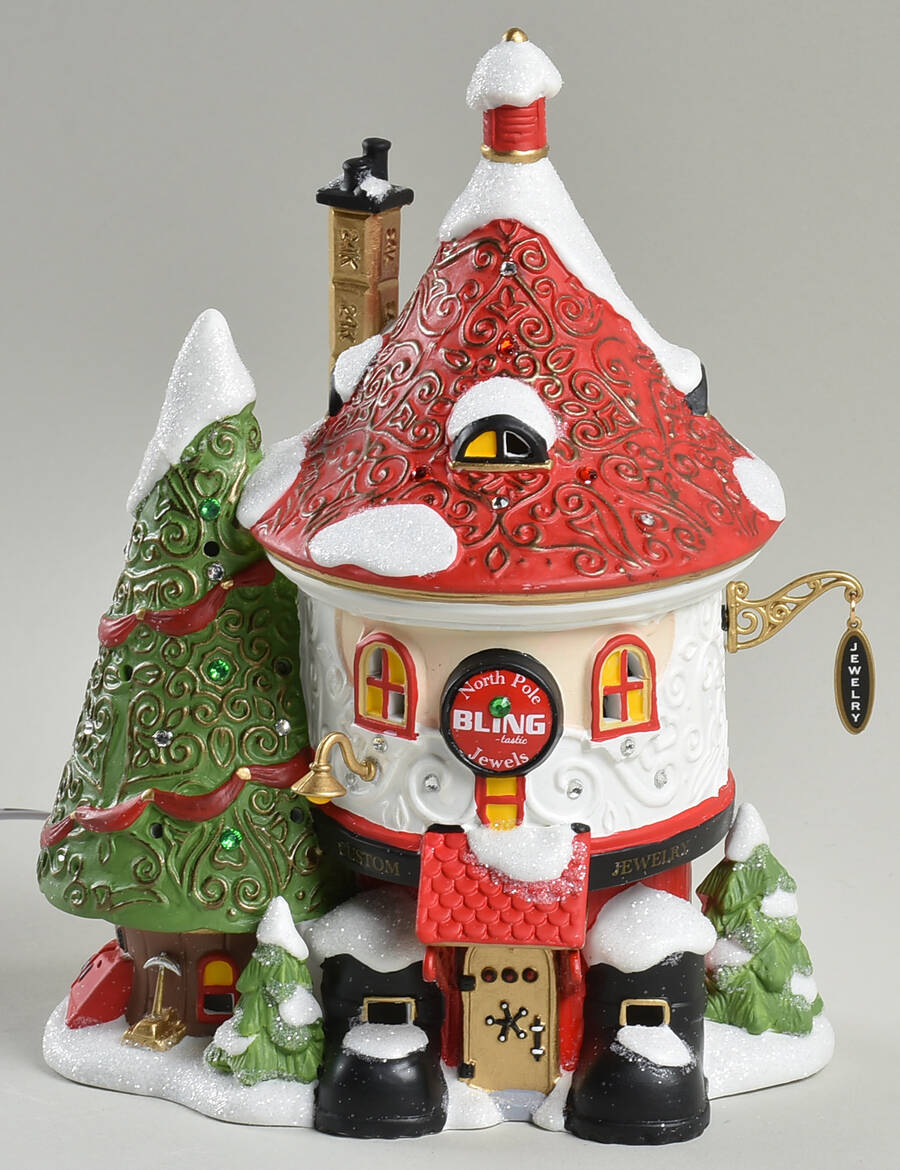 North Pole Village Blingtastic Jewelers - 35th Anniversary - With Box Bx672