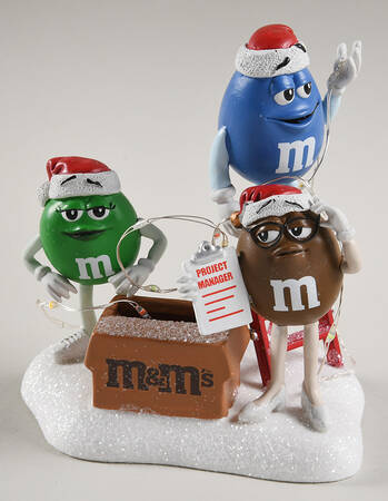 North Pole Village Light Duty M&M's - With Box Bx675