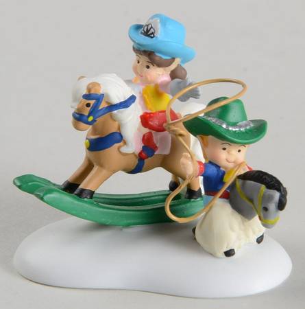 North Pole Village Cowboy Kids - Bx472 With Box