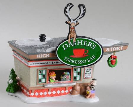 North Pole Village Dasher's Kick Start Espresso B - Boxed