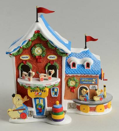North Pole Village Fisher Price Pull Toy Factory - Boxed