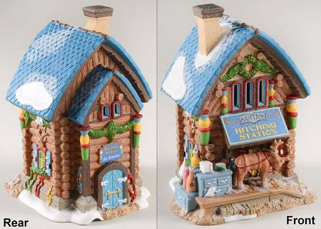 North Pole Village Santa's Hitching Station-Ltd Edition - With Box-Bx554