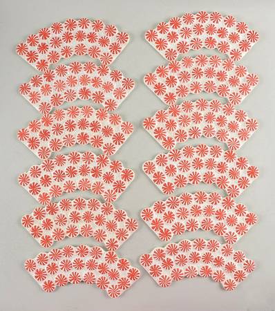 North Pole Village Peppermint Road-Curved-Set Of 12 - Boxed