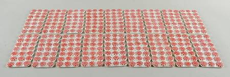 North Pole Village Peppermint Road-Straight-Set Of 18 - Boxed