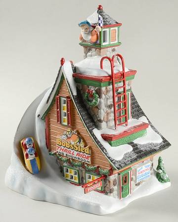 North Pole Village Bob's Sled Thrill Ride - Boxed