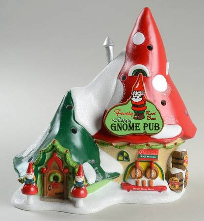 North Pole Village The Happy Gnome Pub - Boxed