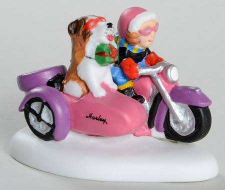 North Pole Village Rebel With A Dog - Boxed