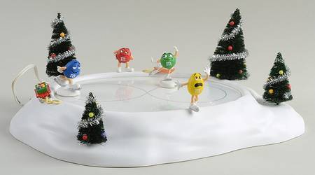 North Pole Village M&M's Fun On Ice - With Box Bx373