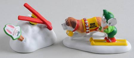 North Pole Village Paws To The Rescue S/2 - With Box-Bx551