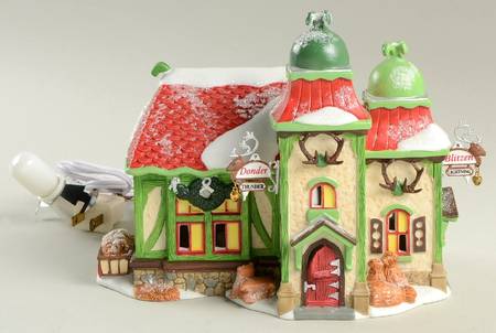 North Pole Village Reindeer Stables-Donder Blitzen - 409 With Box
