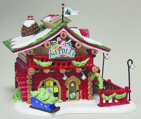North Pole Village Needle's Tree Farm - Boxed