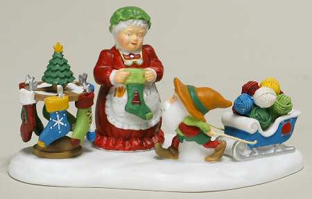 North Pole Village More Yarn For Your Stocking, Mrs. Claus - Boxed