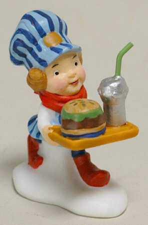North Pole Village One Choo-Choo Burger Coming Up - Boxed