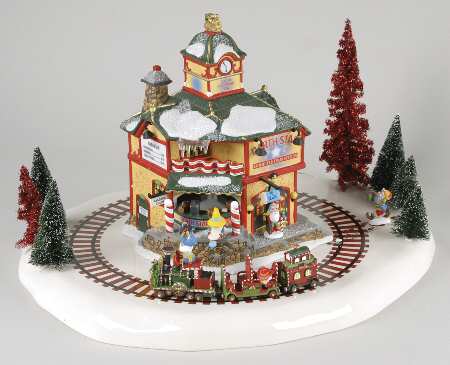 North Pole Village North Star Commuter Train Station - Boxed