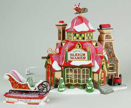North Pole Village Santa's Sleigh Maker - Boxed