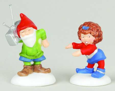 North Pole Village Bustin A Move-Set Of 2 - Boxed