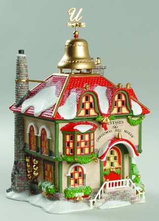 North Pole Village Ulysses The Christmas Bell Maker - With Box