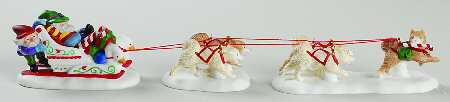 North Pole Village Canine Couriers-Set Of 3 - Boxed