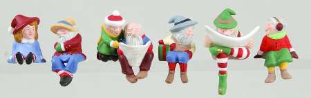 North Pole Village Have A Seat Elves-Set Of 6 - Boxed