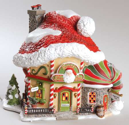 North Pole Village Santa's Hat Inn - Boxed