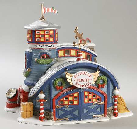 North Pole Village Reindeer Flight School - Boxed
