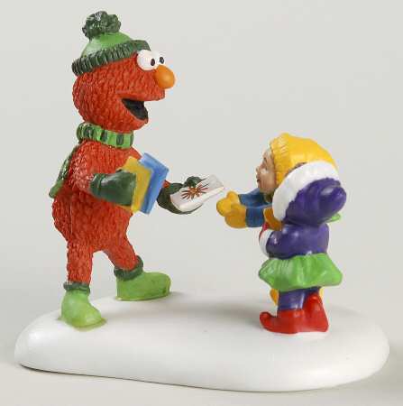 North Pole Village Christmas Gifts From Elmo - With Box Bx375