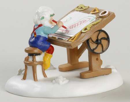 North Pole Village Santa's New Sleigh Design #56 - With Box Bx374