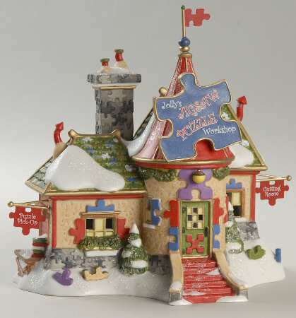 North Pole Village Jollys Jigsaw Puzzle Workshop - With Box 238