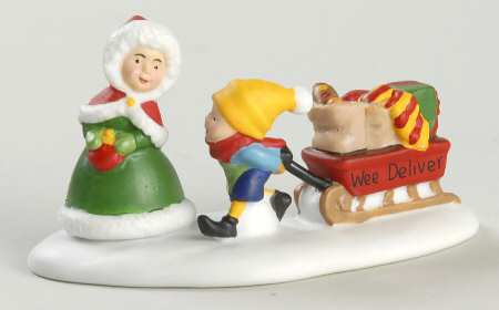 North Pole Village Wee Deliver Groceries - Bx363 With Box