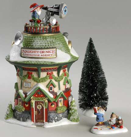 North Pole Village Naughty Or Nice Detective Agency - Boxed