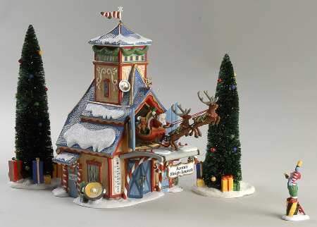 North Pole Village Santa's Sleigh Launch - Boxed