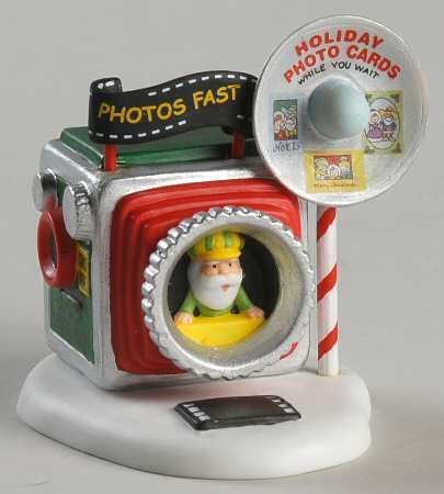 North Pole Village Holiday Photo Card Hut - With Box Bx354