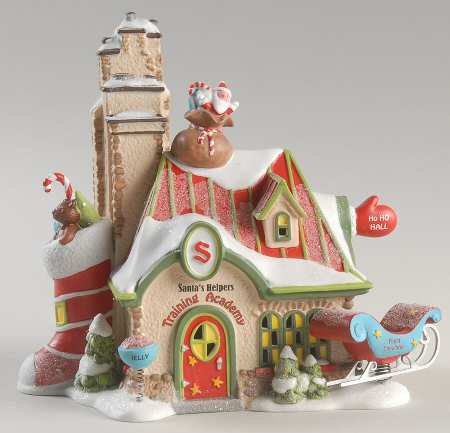 North Pole Village Santa's Helpers Training Acad - With Box Bx394